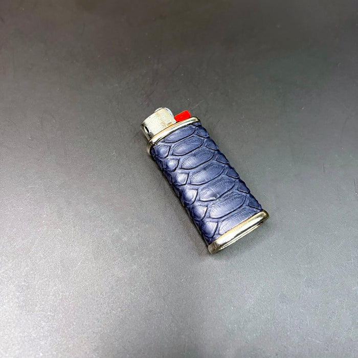 Haus of Topper Objects Mini Lighter Cover in Navy Python