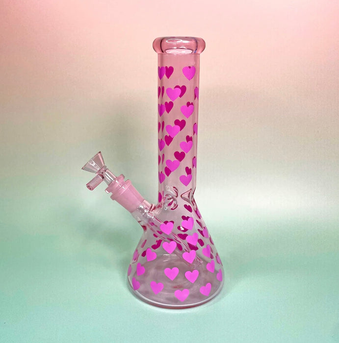 BURNING LOVE Heart Throb Beaker Bong