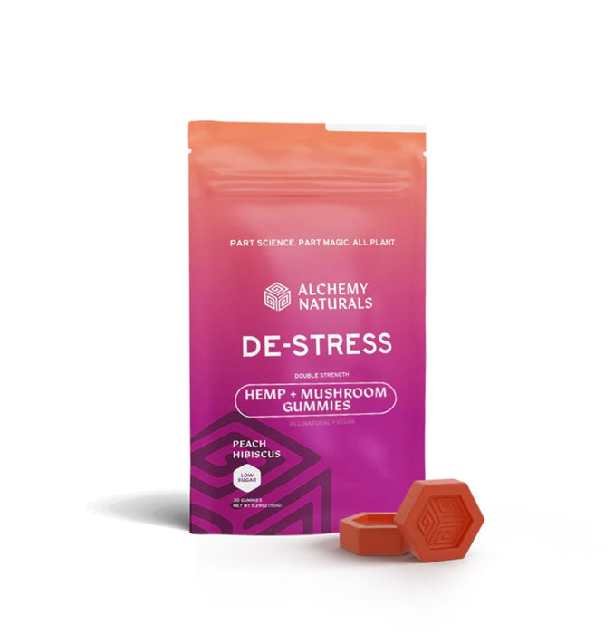 ALCHEMY NATURALS Hemp Gummies For Stress - Full Spectrum + Reishi Mushroom (2 pack gummies)